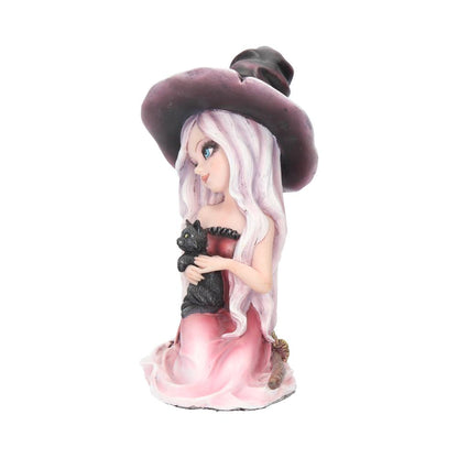 Rosa Figurine Witch Black Cat Ornament 15cm 2
