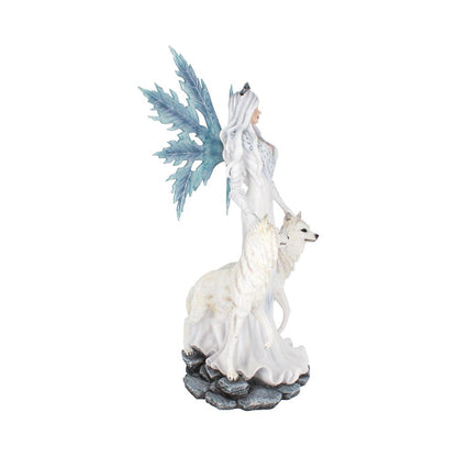 Aura Large Ice Fairy with Two Winter Wolf Companions Figurine 60.5cm 4