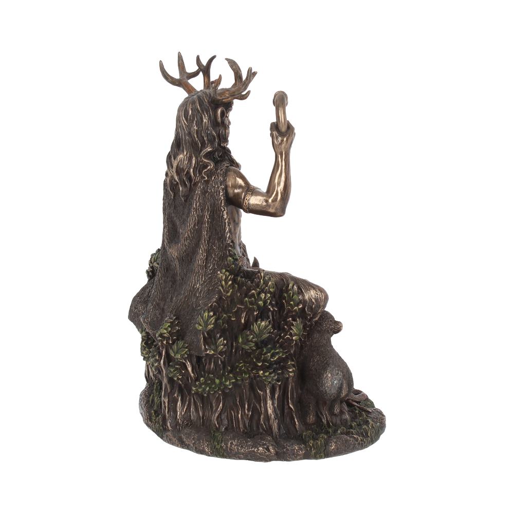 Cernunnos and Animals Horned God Bronze Figurine 23cm 5