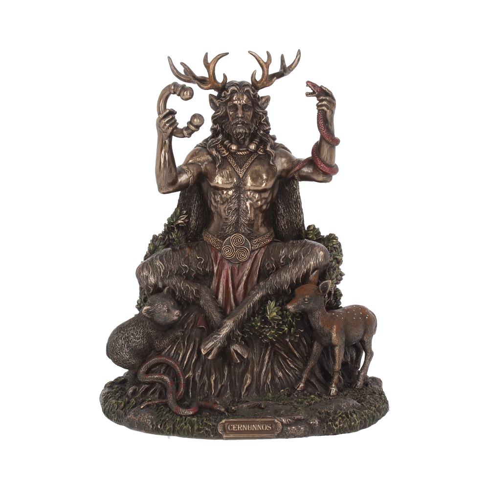 Cernunnos and Animals Horned God Bronze Figurine 23cm 1