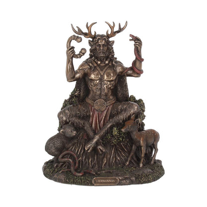 Cernunnos and Animals Horned God Bronze Figurine 23cm 1