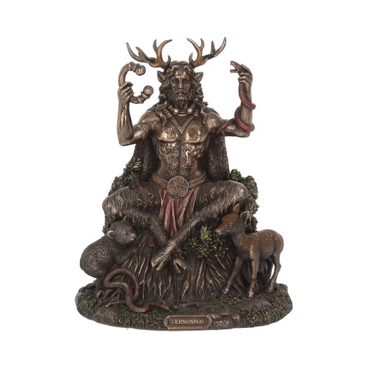 Cernunnos and Animals Horned God Bronze Figurine 23cm 1