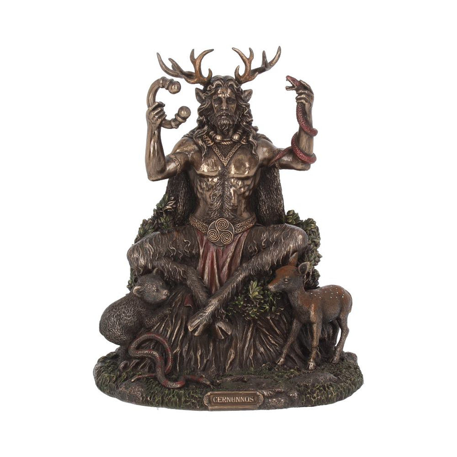 Cernunnos and Animals Horned God Bronze Figurine 23cm 1