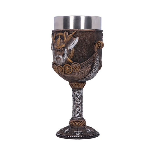 Valhalla Goblet Viking Dragon Boat Wine Glass 17cm 2