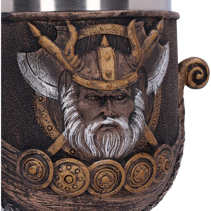 Valhalla Goblet Viking Dragon Boat Wine Glass 17cm 5