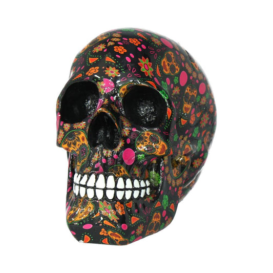 Viva Day of the Dead Print Skull 19cm 2