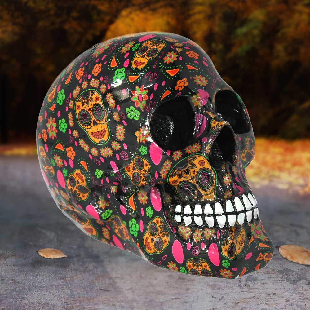 Viva Day of the Dead Print Skull 19cm 7