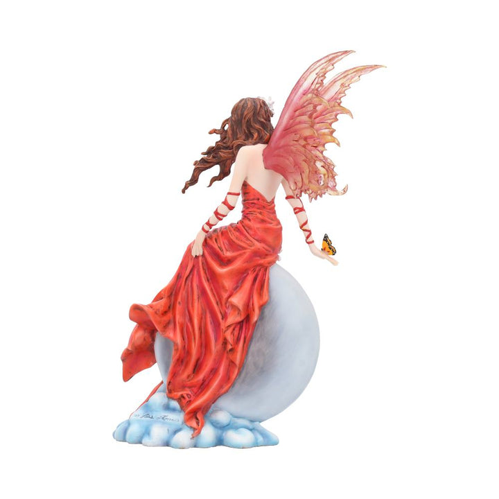 Crimsonlily Red Moon Fairy and Butterfly Companion Figurine by Nene Thomas 28.5cm 4
