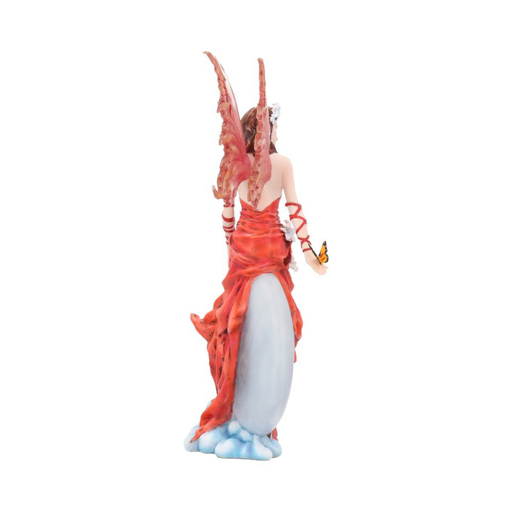 Crimsonlily Red Moon Fairy and Butterfly Companion Figurine by Nene Thomas 28.5cm 5