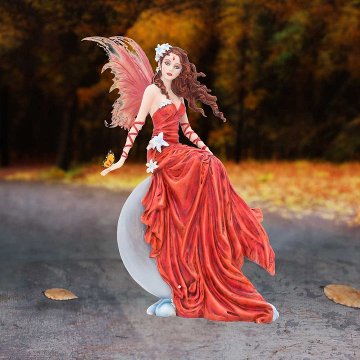 Crimsonlily Red Moon Fairy and Butterfly Companion Figurine by Nene Thomas 28.5cm 7