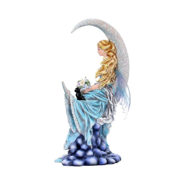 Nene Thomas Wind Moon Blue Crescent Fairy and Cat Companion Figurine 28.5cm
