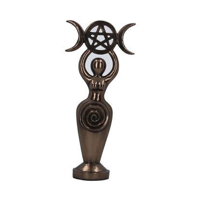 Triple Goddess Figurine Bronzed Wiccan Idol Ornament 20cm 4