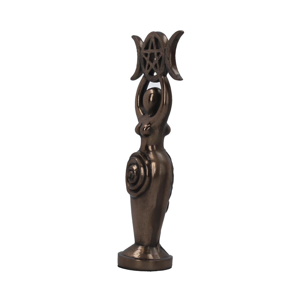 Triple Goddess Figurine Bronzed Wiccan Idol Ornament 20cm 5