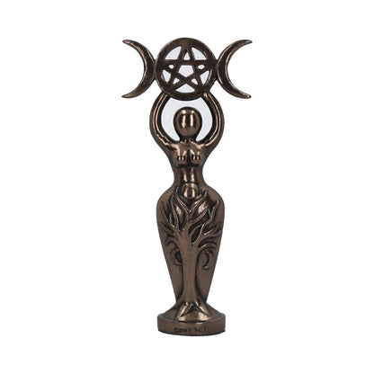 Triple Goddess Figurine Bronzed Wiccan Idol Ornament 20cm 1