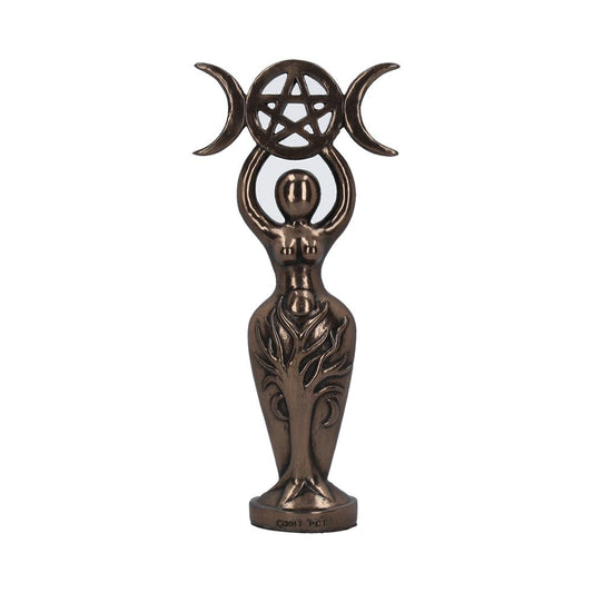 Triple Goddess Figurine Bronzed Wiccan Idol Ornament 20cm 1