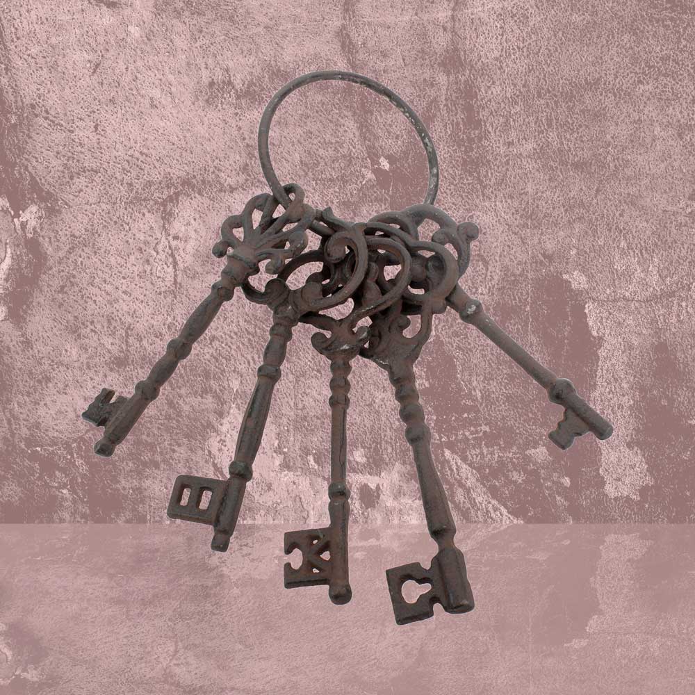 Aged Dungeon Keys Hanging Ornament 16.5cm 2