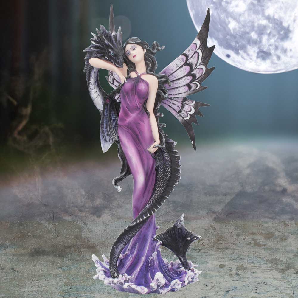 Guardians Embrace Figurine Dark Fairy Dragon Ornament Small 26.5cm 7