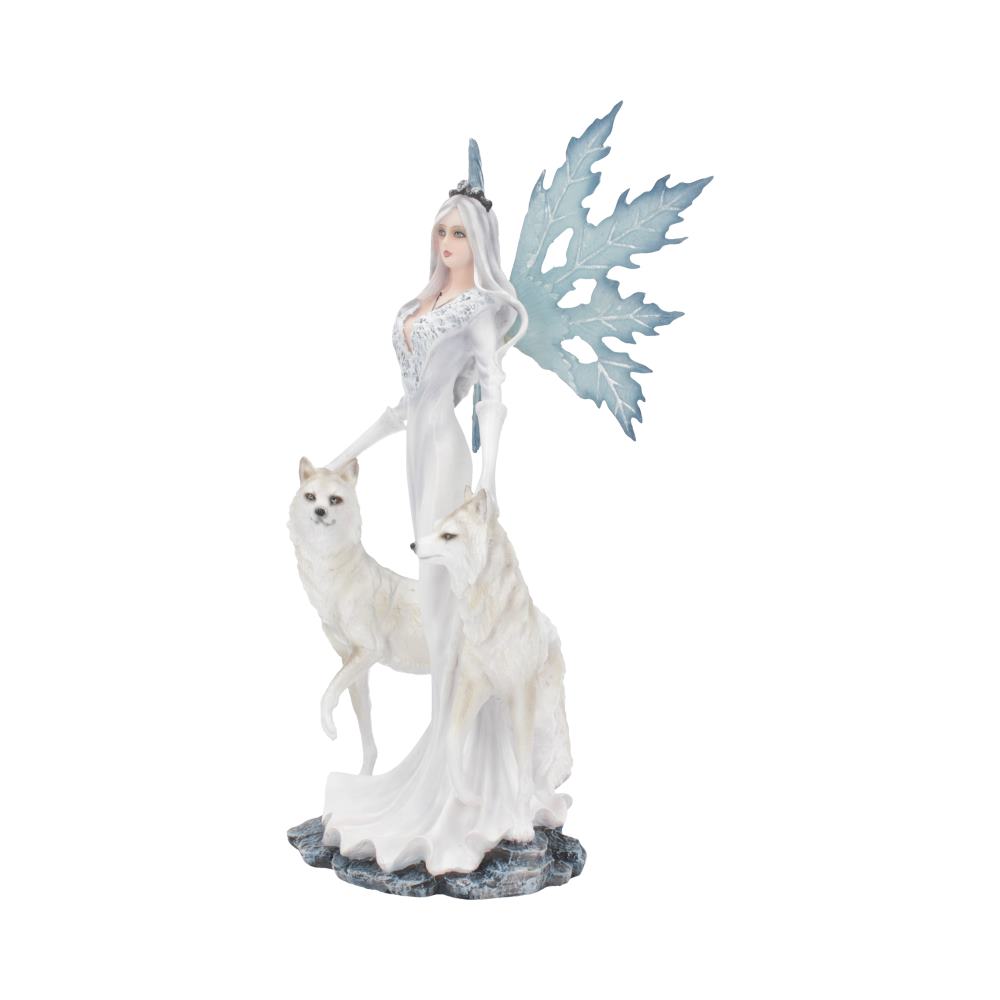Aura Figurine Winter Fairy Wolf Ornament Small 24cm 2