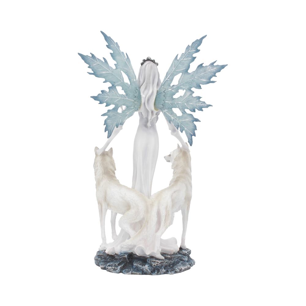 Aura Figurine Winter Fairy Wolf Ornament Small 24cm