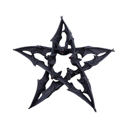 Dark Colony Bat Pentagram Wall Plaque 33cm 1