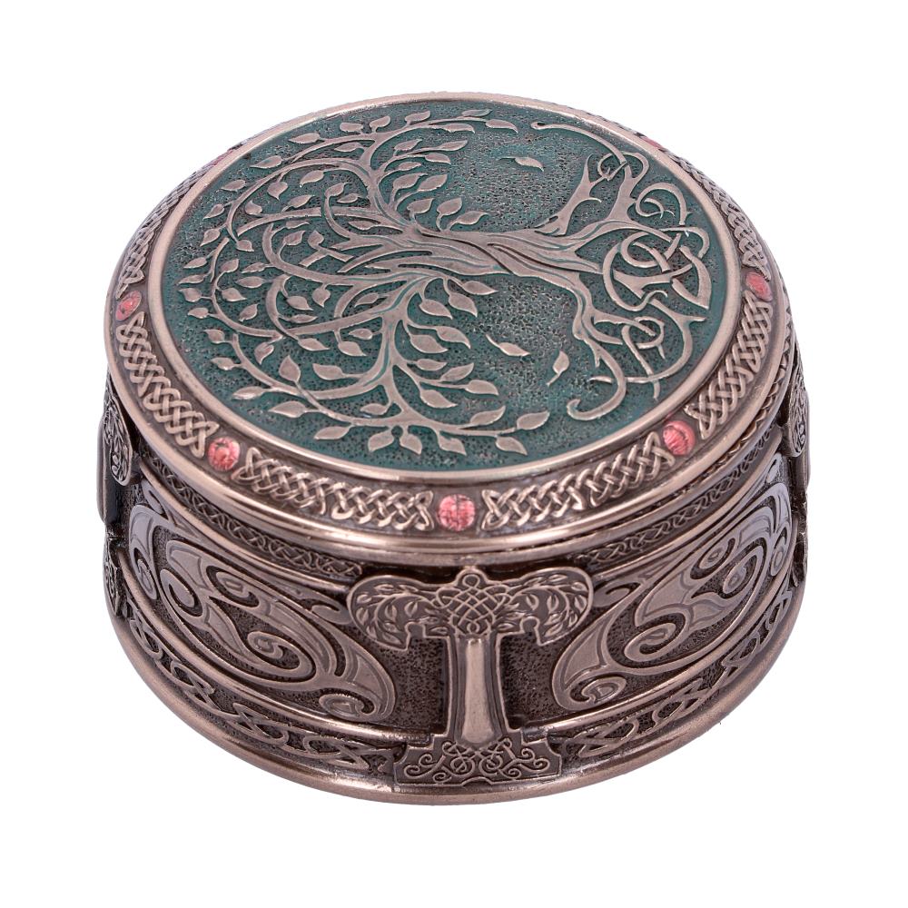 Round Tree of Life Celtic Trinket Box 10cm 4