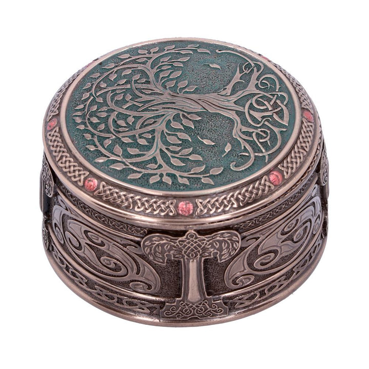 Round Tree of Life Celtic Trinket Box 10cm 4