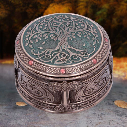 Round Tree of Life Celtic Trinket Box 10cm 6