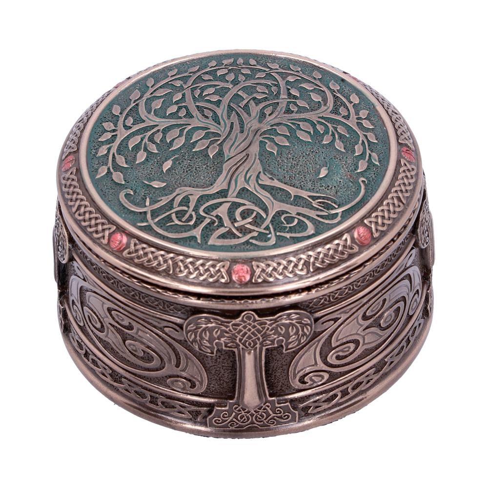 Round Tree of Life Celtic Trinket Box 10cm