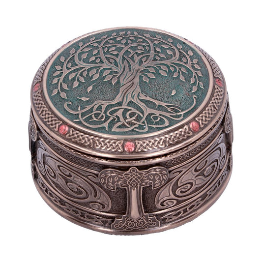 Round Tree of Life Celtic Trinket Box 10cm 1