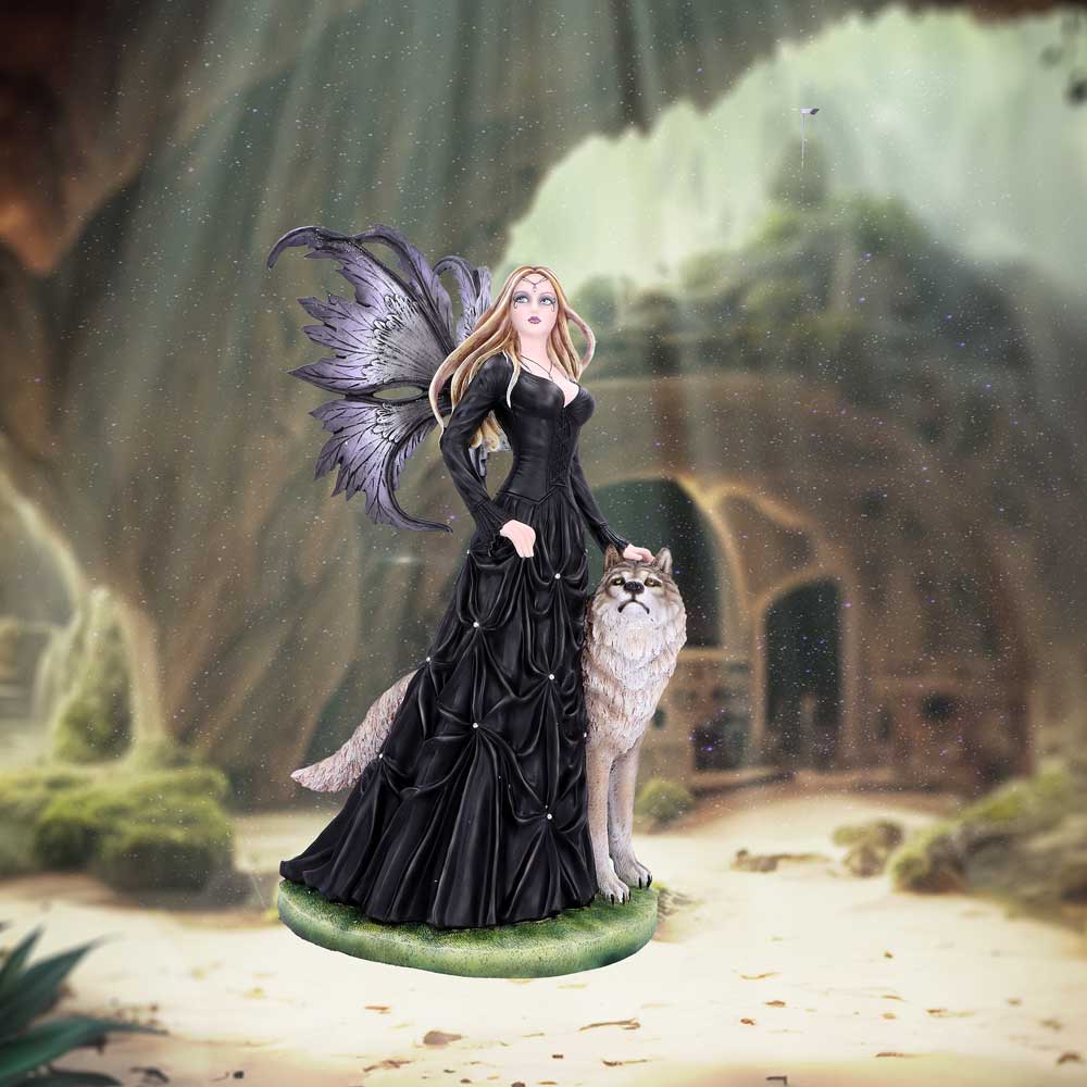Loveta Large Wolf and Fairy Ornament 58.5cm 5