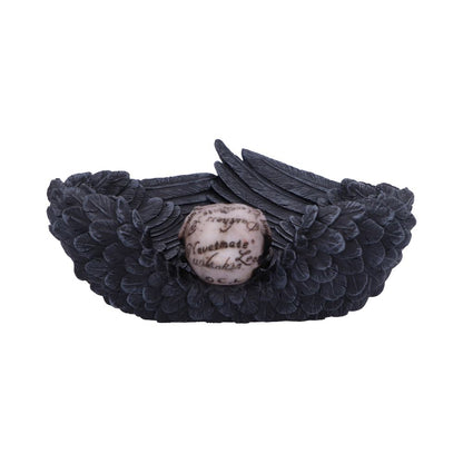 Edgar Allen Poes Nevermore Raven Skull Trinket Holder Jewellery Dish 17cm 3
