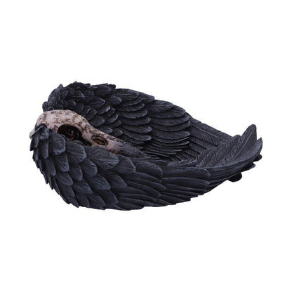 Edgar Allen Poes Nevermore Raven Skull Trinket Holder Jewellery Dish 17cm 4