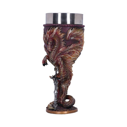 Flame Blade Red Fire Dragon Goblet Glass 17.8cm 2