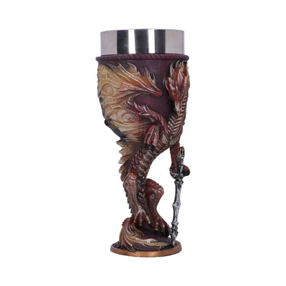 Flame Blade Red Fire Dragon Goblet Glass 17.8cm 3