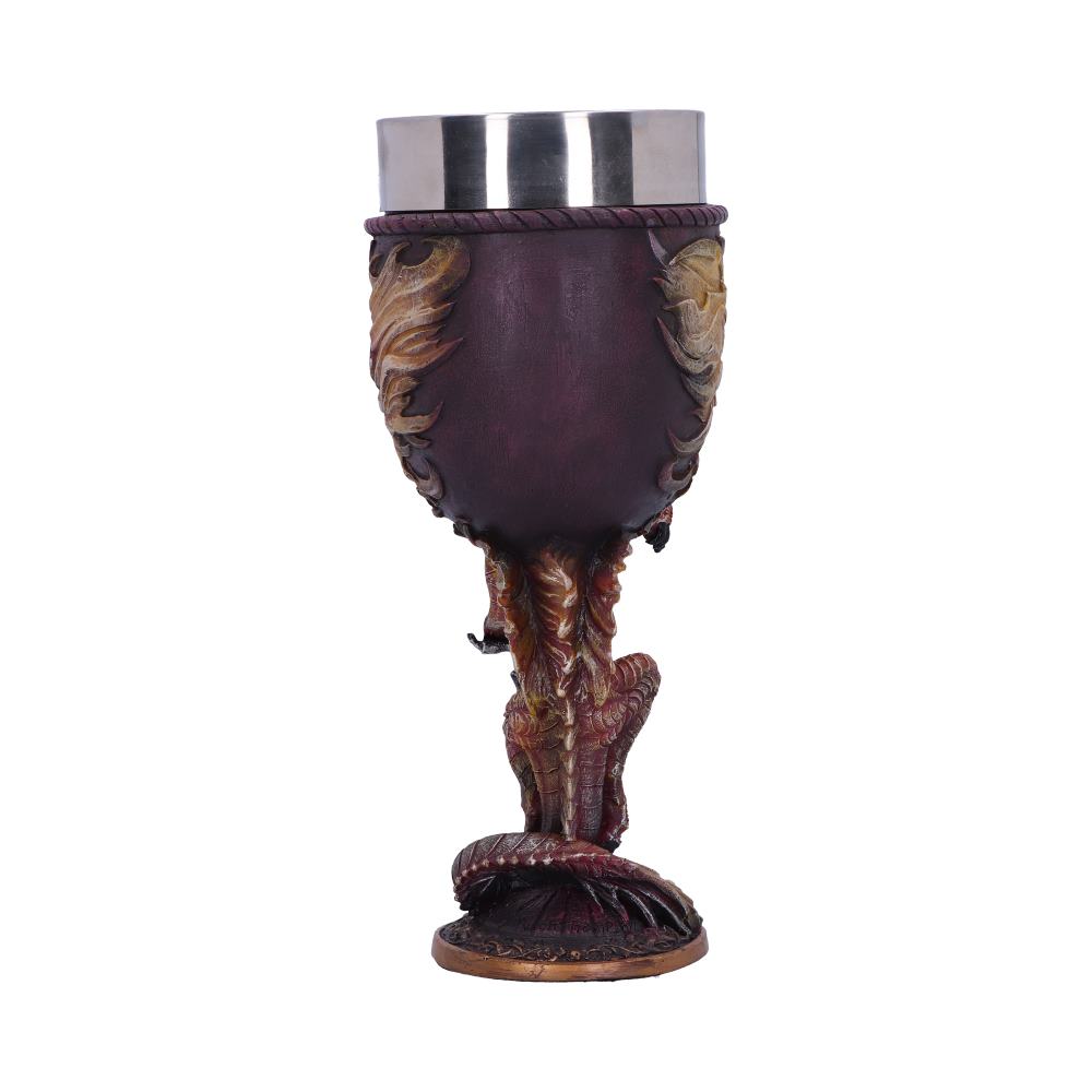 Flame Blade Red Fire Dragon Goblet Glass 17.8cm 4