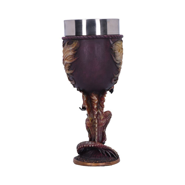 Flame Blade Red Fire Dragon Goblet Glass 17.8cm 4