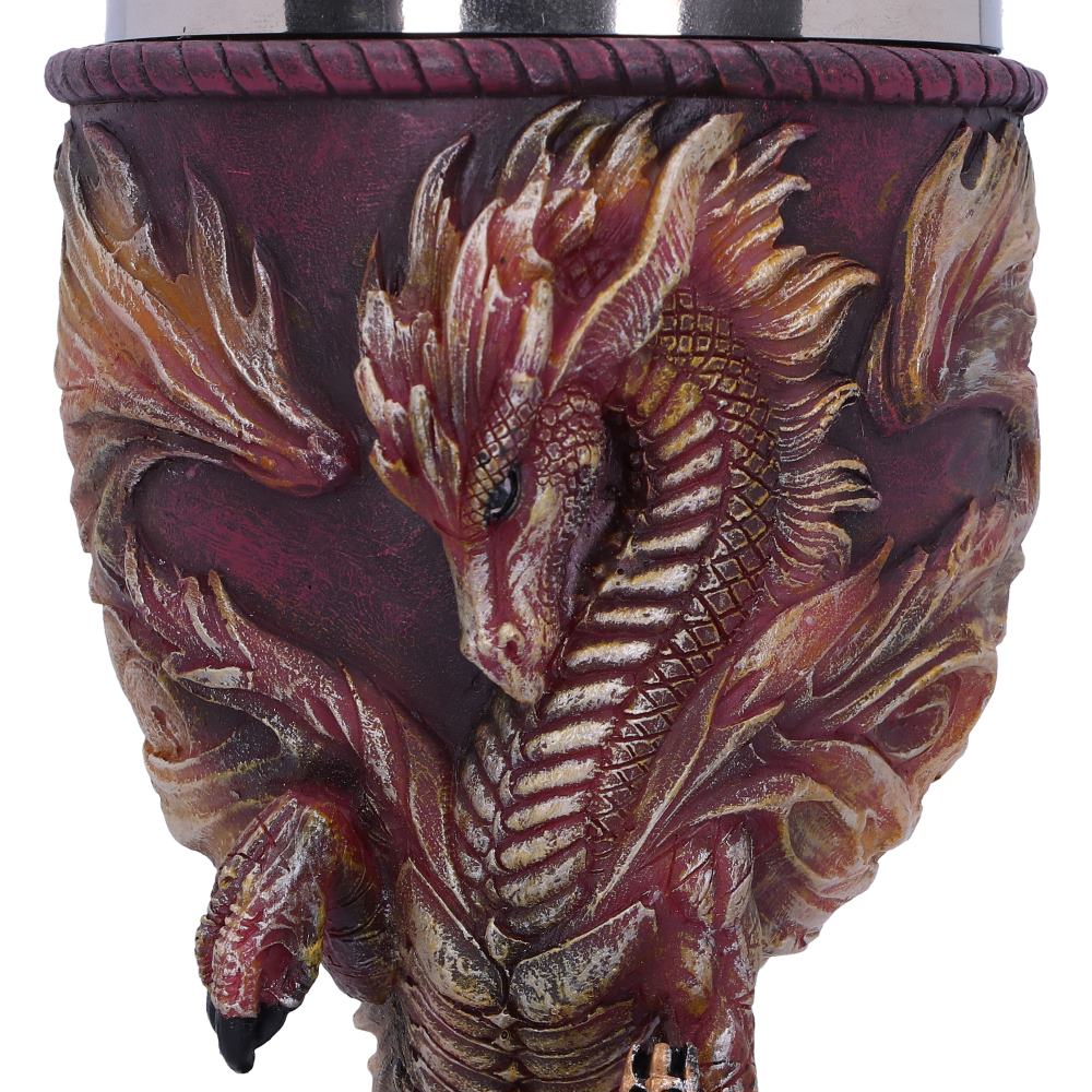 Flame Blade Red Fire Dragon Goblet Glass 17.8cm 5