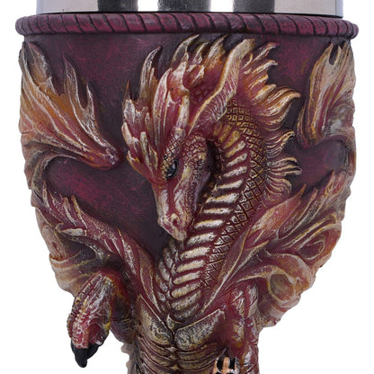 Flame Blade Red Fire Dragon Goblet Glass 17.8cm 5