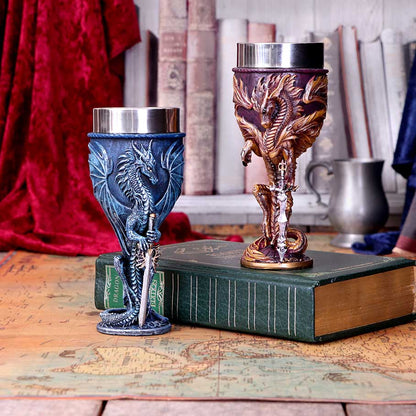 Flame Blade Red Fire Dragon Goblet Glass 17.8cm 8
