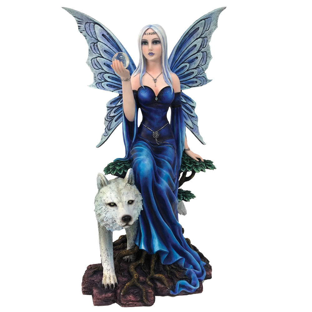Talanoa Blue Fairy and White Wolf Companion Figurine 49cm 1