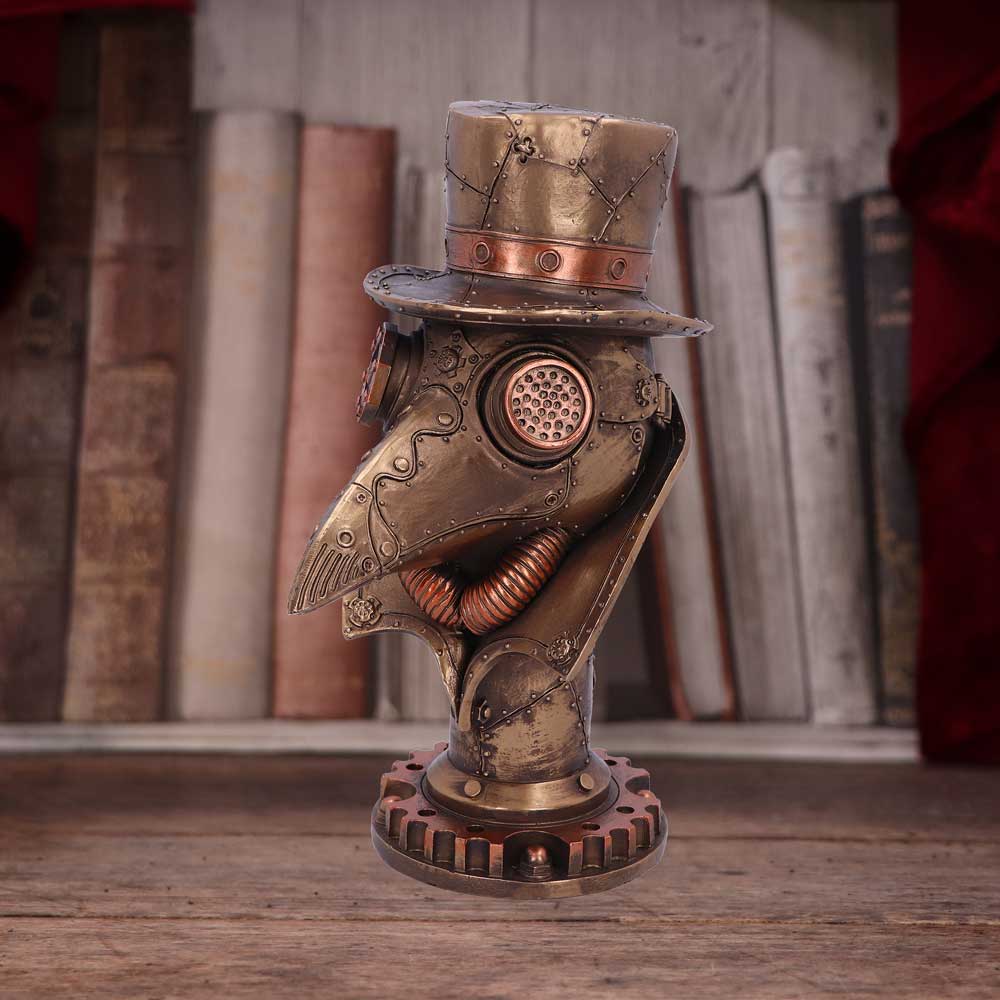 Steampunk Beaky Plague Doctor Bust Figurine 23cm 7