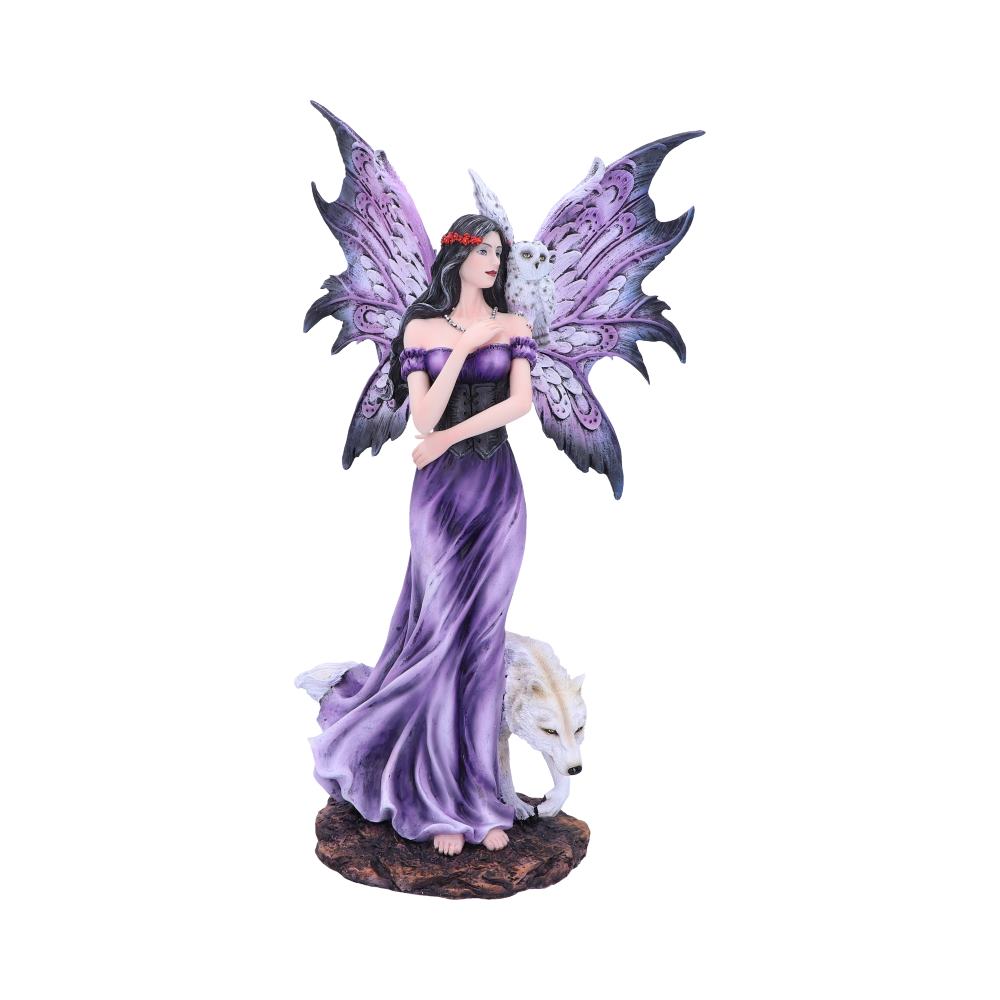 Amethyst Companions Purple Wolf and Owl Fairy Companion Figurine 39.5cm 1