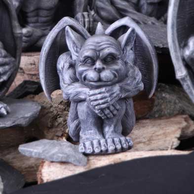 Quasi Dark Black Grotesque Gargoyle Figurine 12.5cm 7