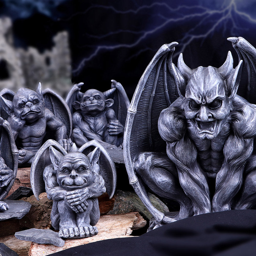 Quasi Dark Black Grotesque Gargoyle Figurine 12.5cm 8