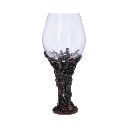 Bronze Forest Nectar Ancient Tree Spirit Green Man Goblet Wine Glass 23cm 2