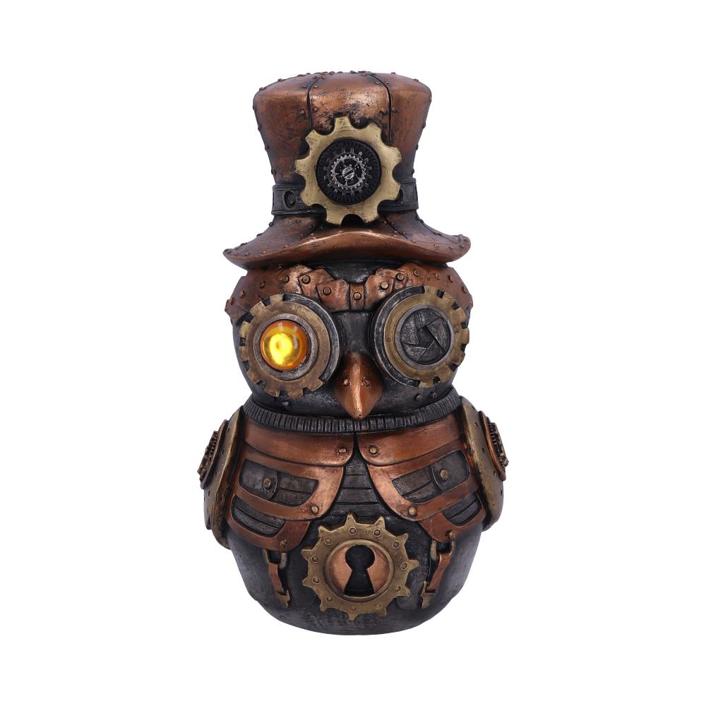 Hootle Steampunk Owl with Top Hat Figurine 22.7cm 2
