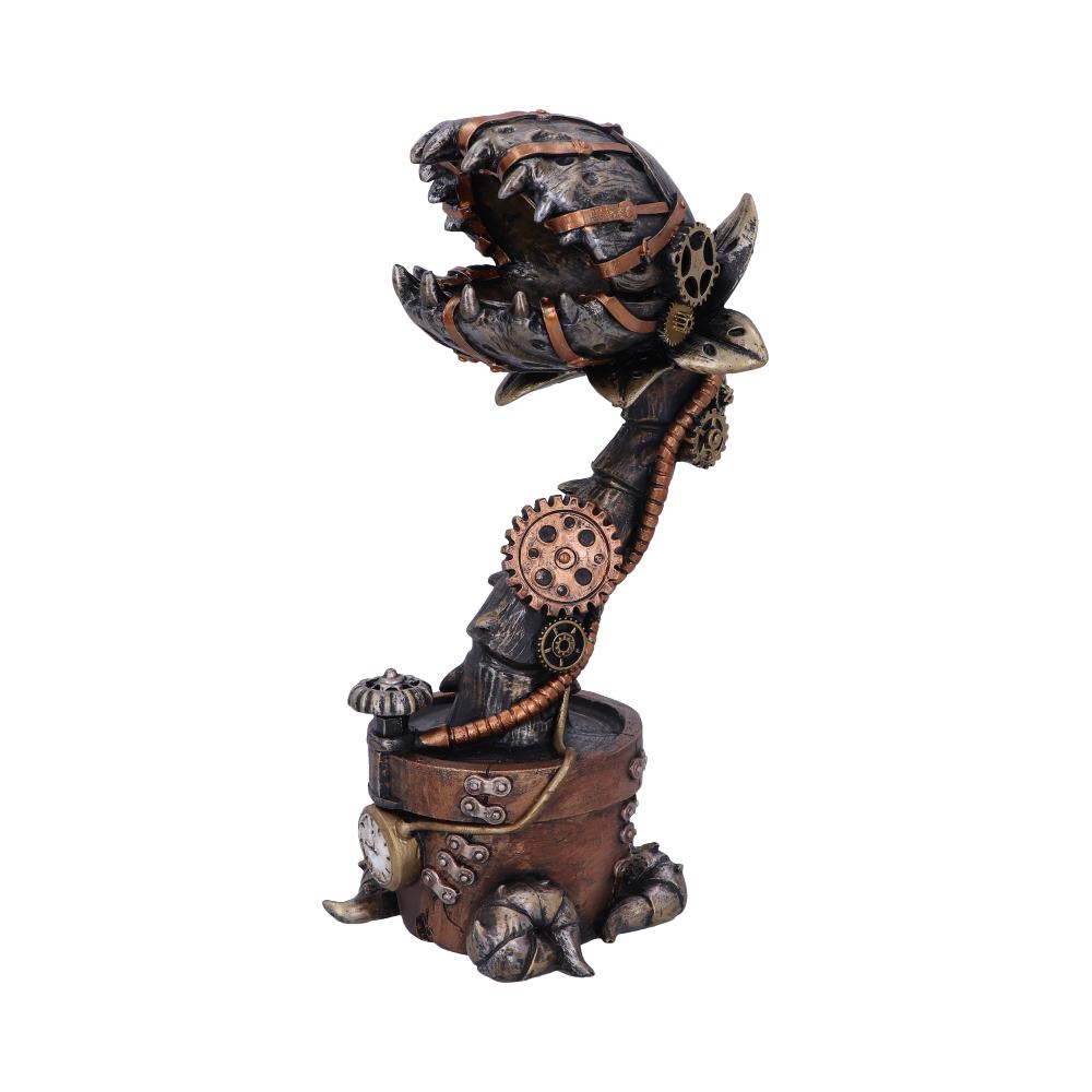 Cogwork Carnivore 243cm Bronze Mechanical Flesh Eating Plant Figurine 24.3cm