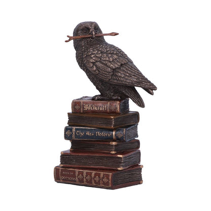 Bronze Spellcraft Witches Familiar Owl on Book Figurine 14cm 1