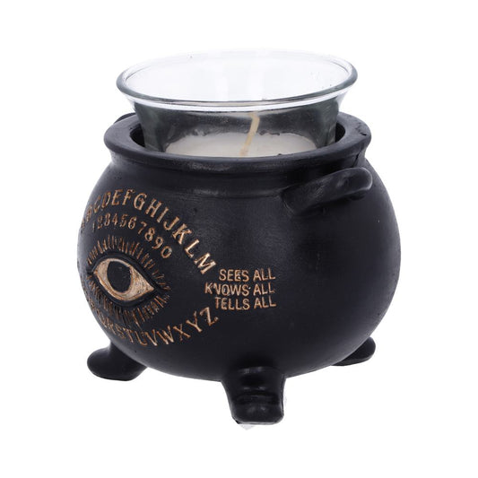 All Seeing Eye Witches Cauldron Tealight Candle Holder 9cm 2