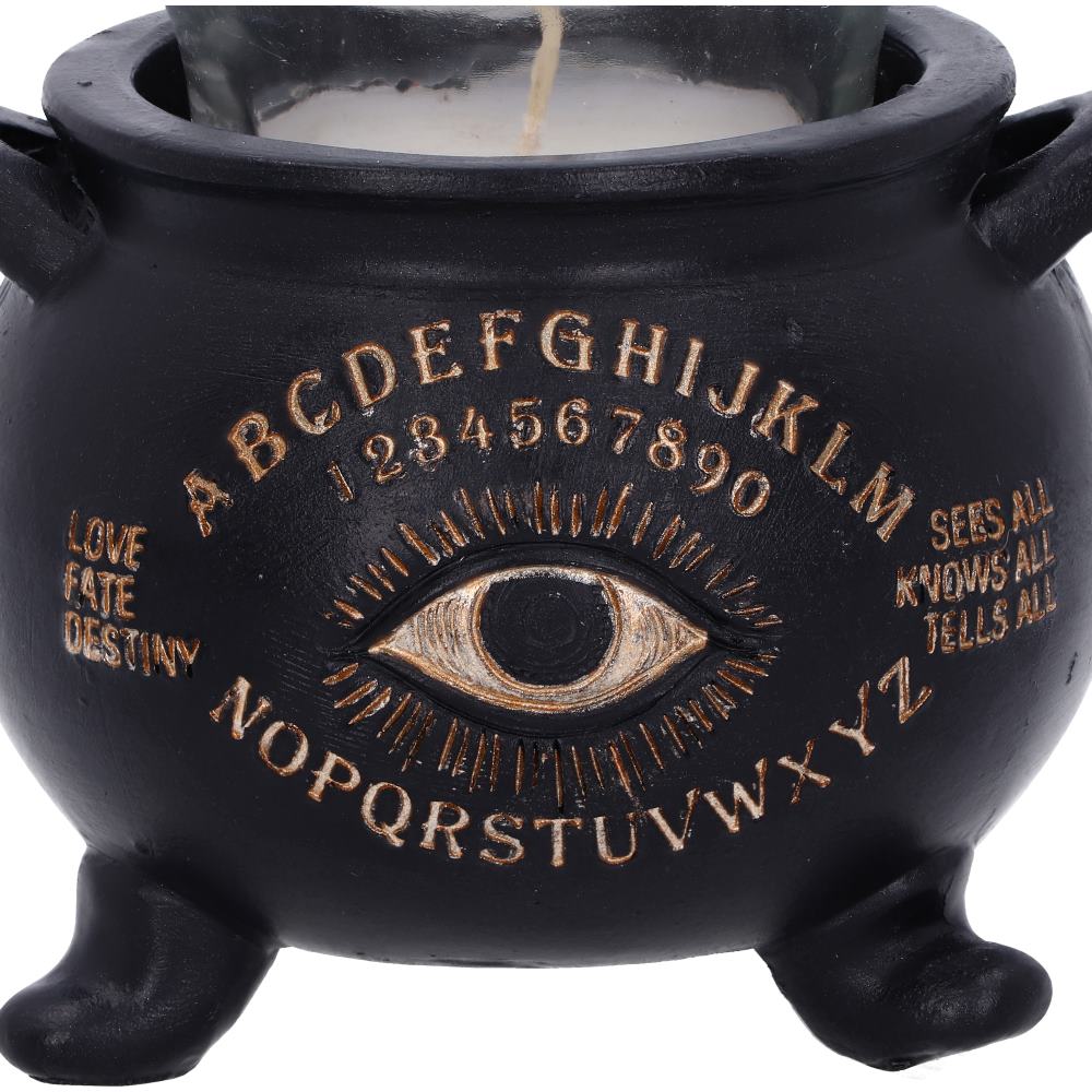 All Seeing Eye Witches Cauldron Tealight Candle Holder 9cm 5